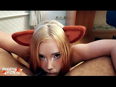 ❤️ Kitsune waxay liqaysaa dick oo afkeeda ku dhufatey ️❌  anaga